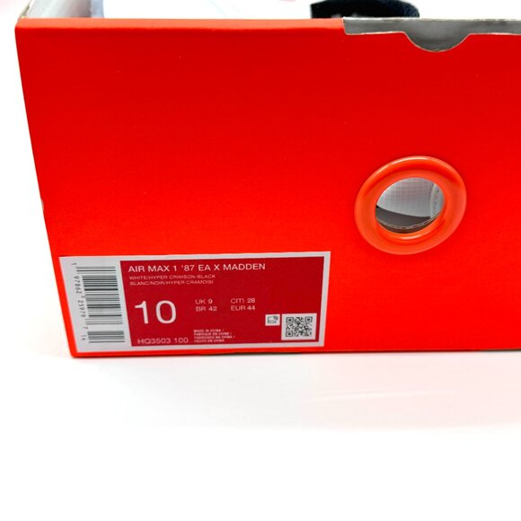 Nike Mens Air Max 1 EA x Madden Shoes Sz 10 NEW Sneaker HQ3503-100 UNRELEASED main image 4